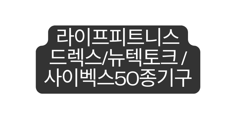 라이프피트니스 드렉스 뉴텍토크 사이벡스50종기구