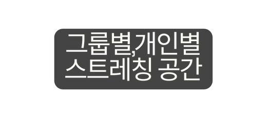 그룹별 개인별 스트레칭 공간